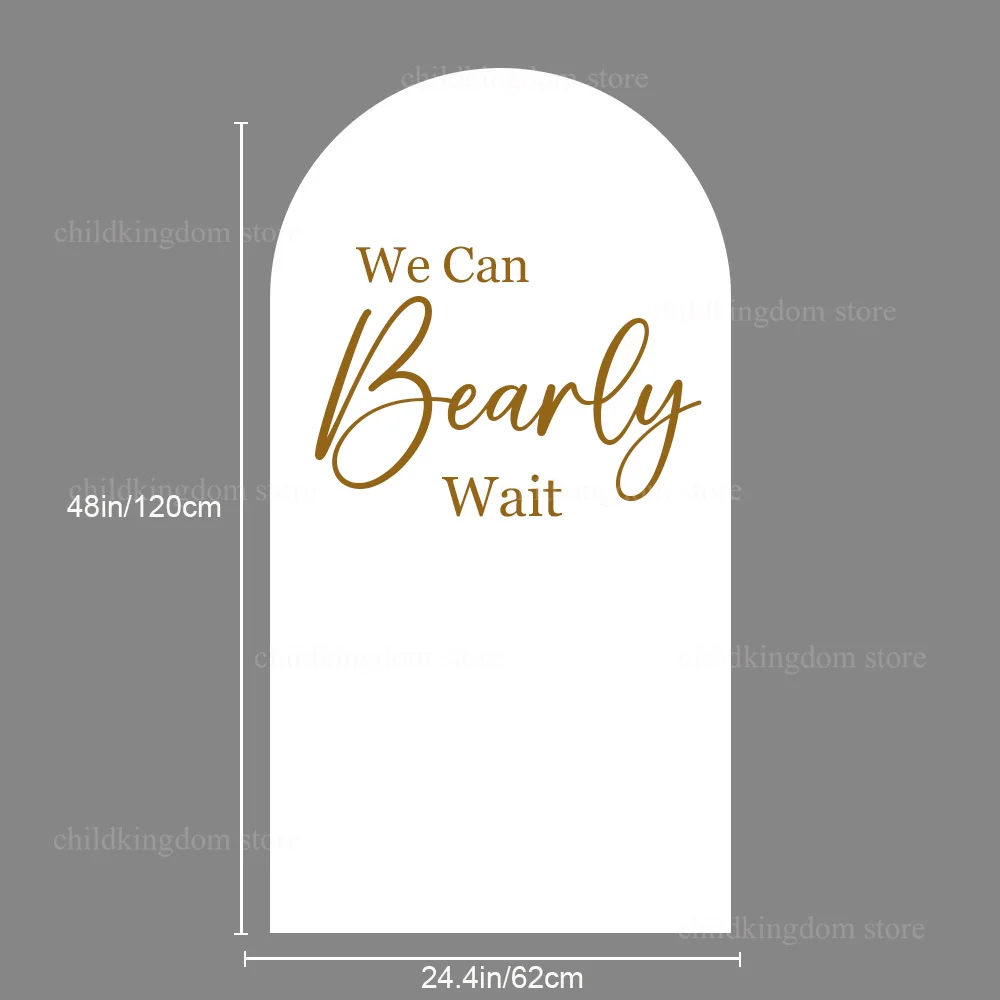 Custom We Can Bearly Wait Arch Backdrop Bear Cutouts KT Board Neutral Boho Birthday Party Backdrops Baby Shower Background