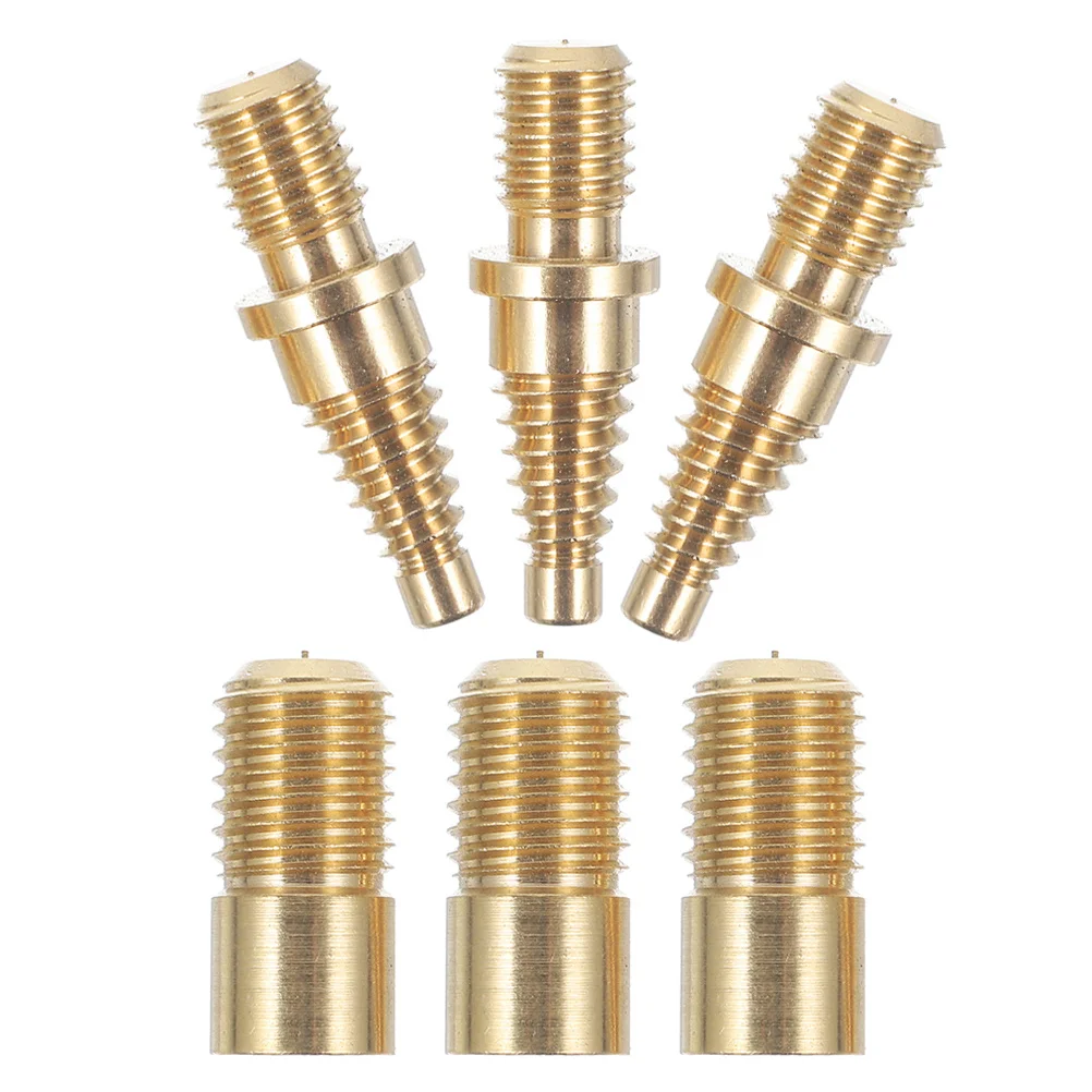 3Sets Billiard Cue Extension Joint Interface Heavy Duty Copper Screw for Precision Pool Cue Connecting Hardware Components