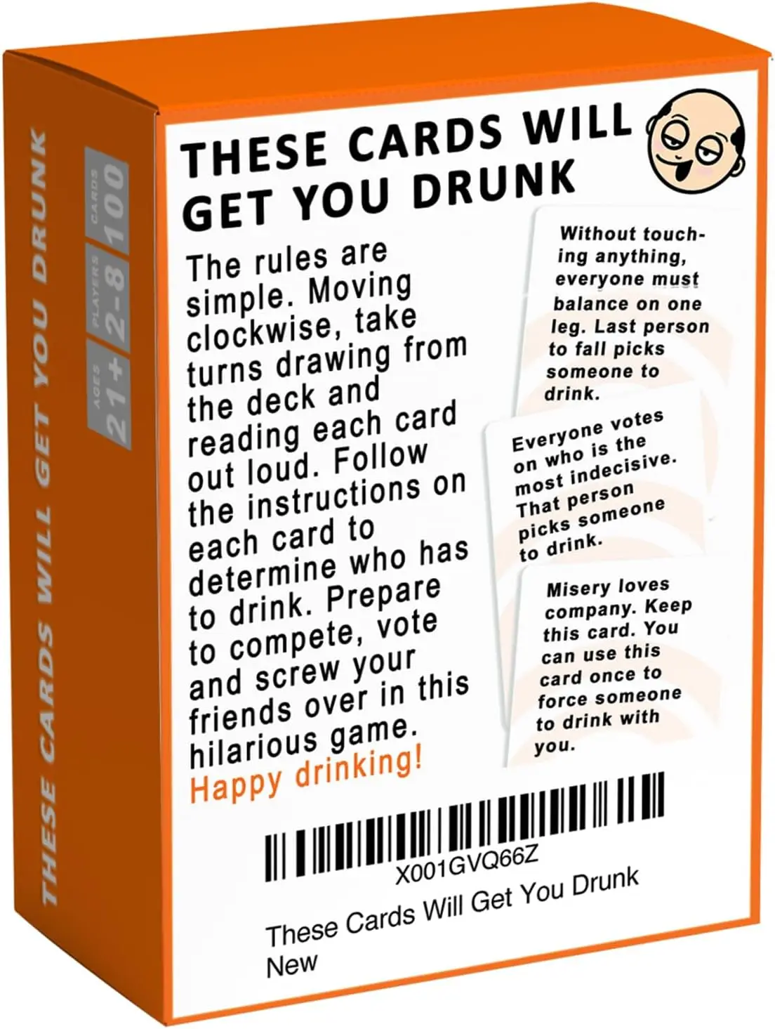 These Cards Will Get You Drunk - Fun Adult Drinking Game Cards for Parties, Family Friends Fun Cards