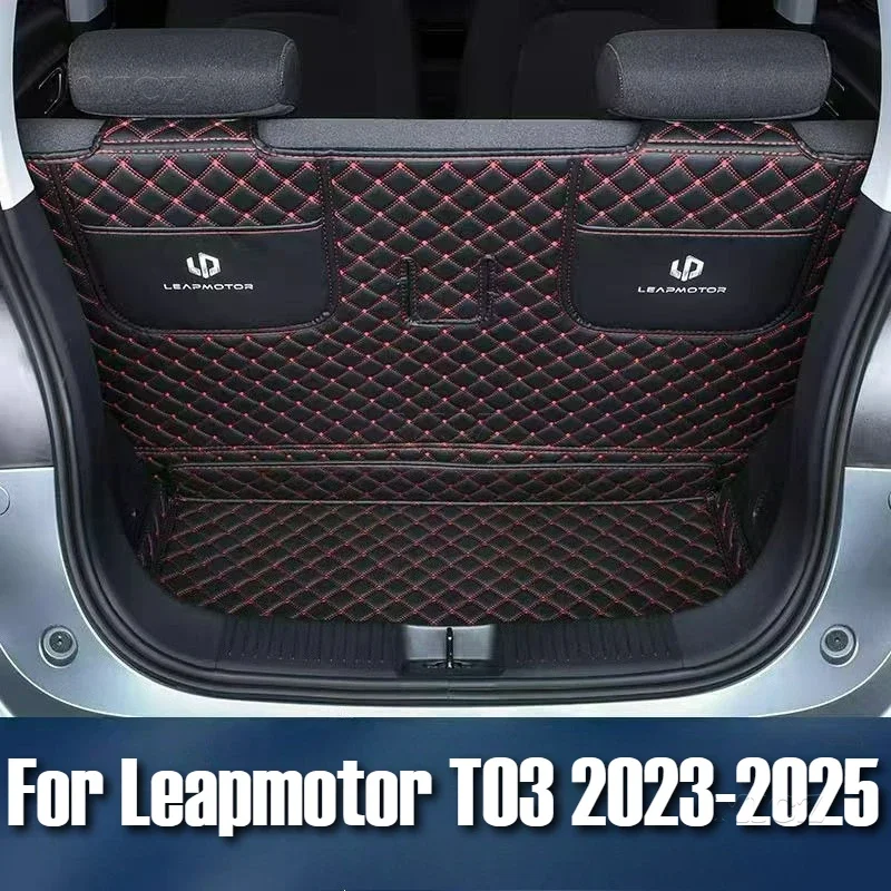 

Для Leapmotor T03 2023 2024 2025 багажник водонепроницаемый лоток грузовой противоскользящий багажник задний напольный коврик для багажника коврик для хранения автомобильные аксессуары