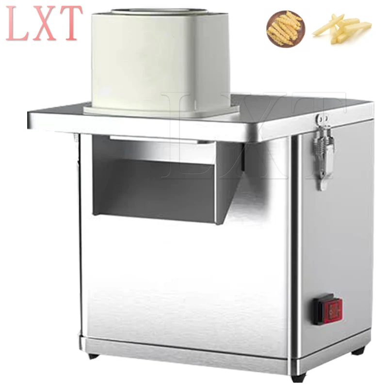 Automatic Potato Push Machine 100w Stainless Steel Potato Cutting Machine Wolf Tooth Wavy Potato Chips Stick Maker Machine