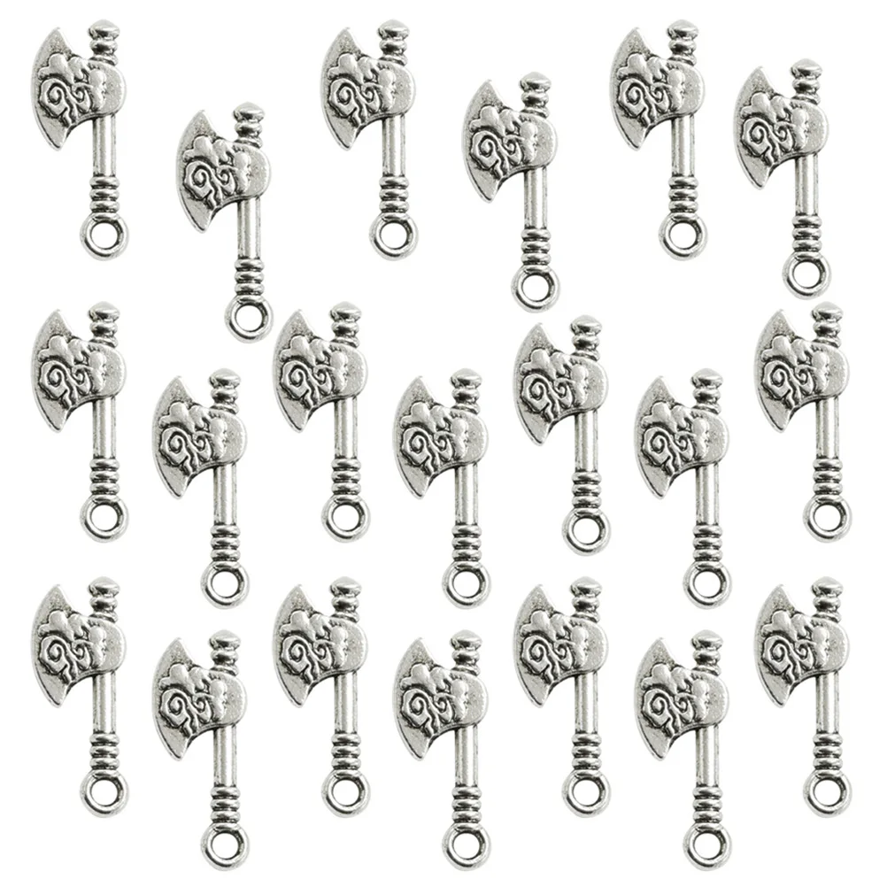 

20pcs Alloy Axe Shaped Pendant Charms DIY Jewelry Making Necklace Bracelet Earrings Accessories Silver Decorative Gift