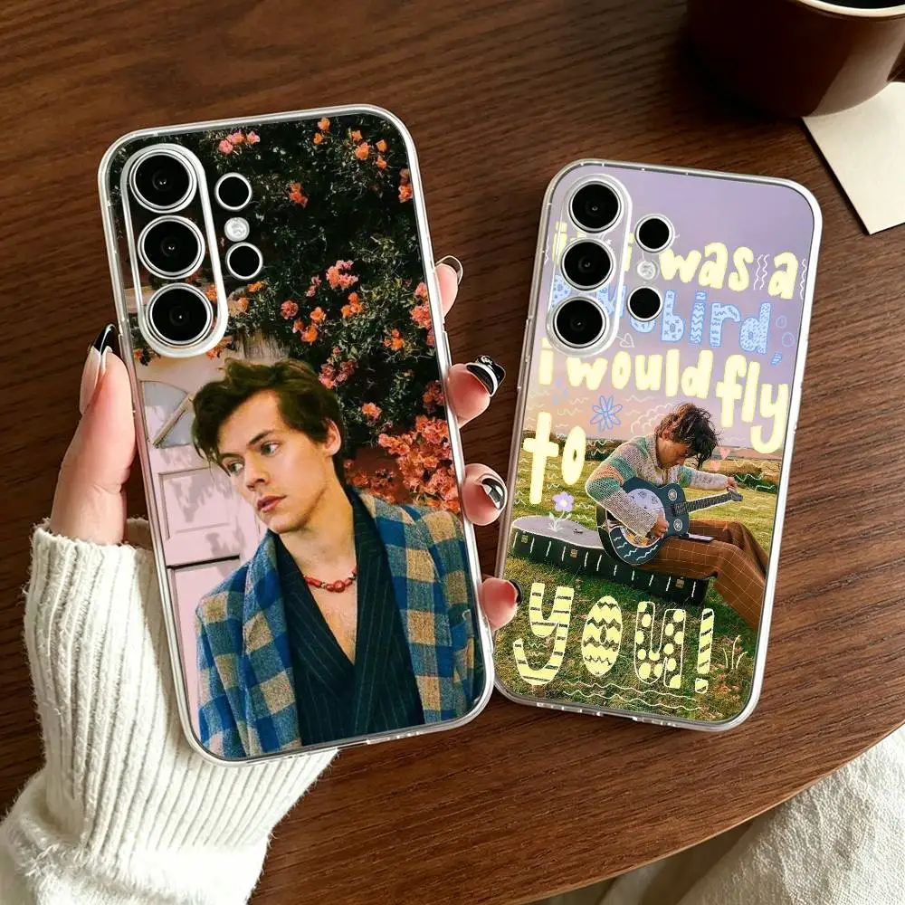 Harry S-Styles Famous Singer Cool Phone Case For Samsung S25+,S24,S21,S22,S23,S30,Ultra,S20,Plus,Fe Transparent Cover