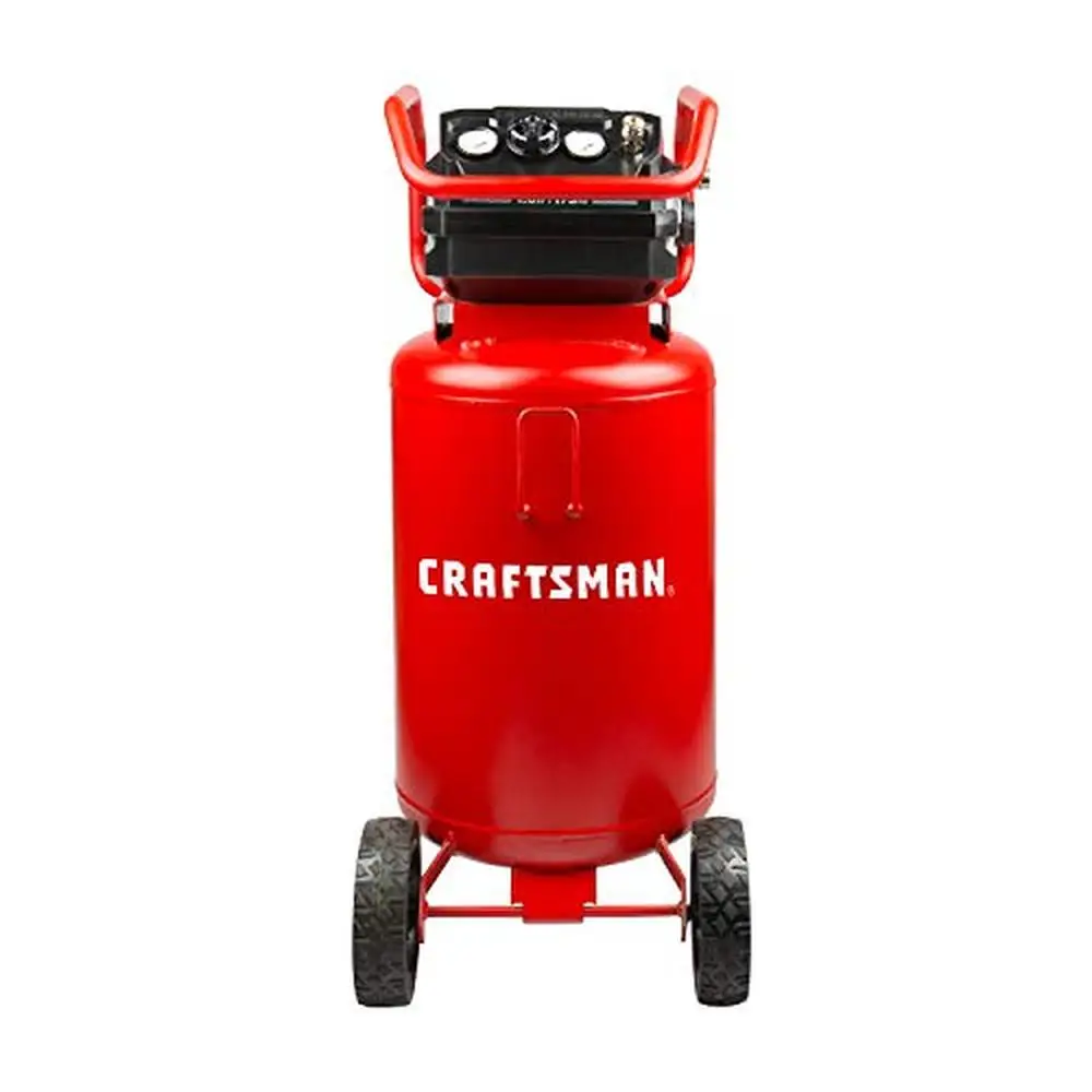 20 Gallon Oil-Free Air Compressor 1.8HP 175 PSI Stainless Steel Red Garage Workshop Equipment