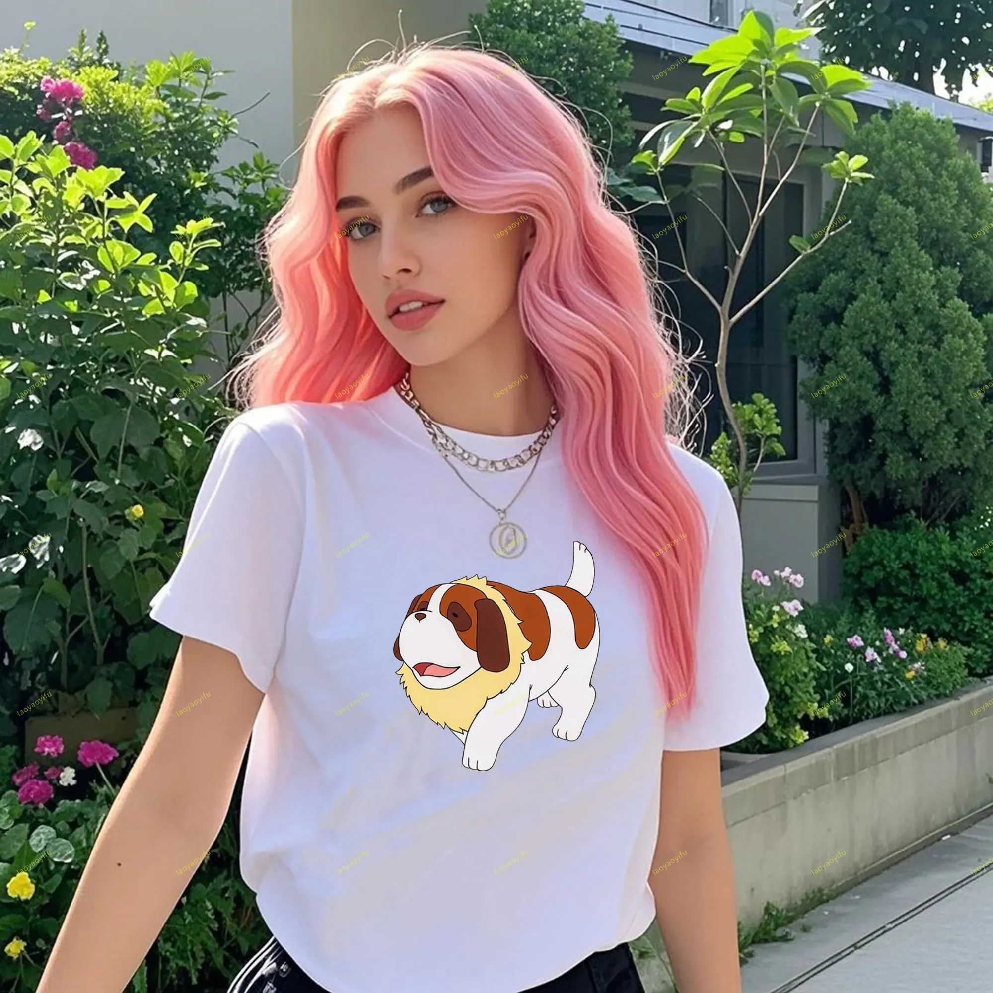 Heidi Dziewczyna z Alp Klasyczny wzór T-shirt z nadrukiem Krótki rękaw O-neck Klasyczny wzór Wysokiej jakości koszulki bawełniane