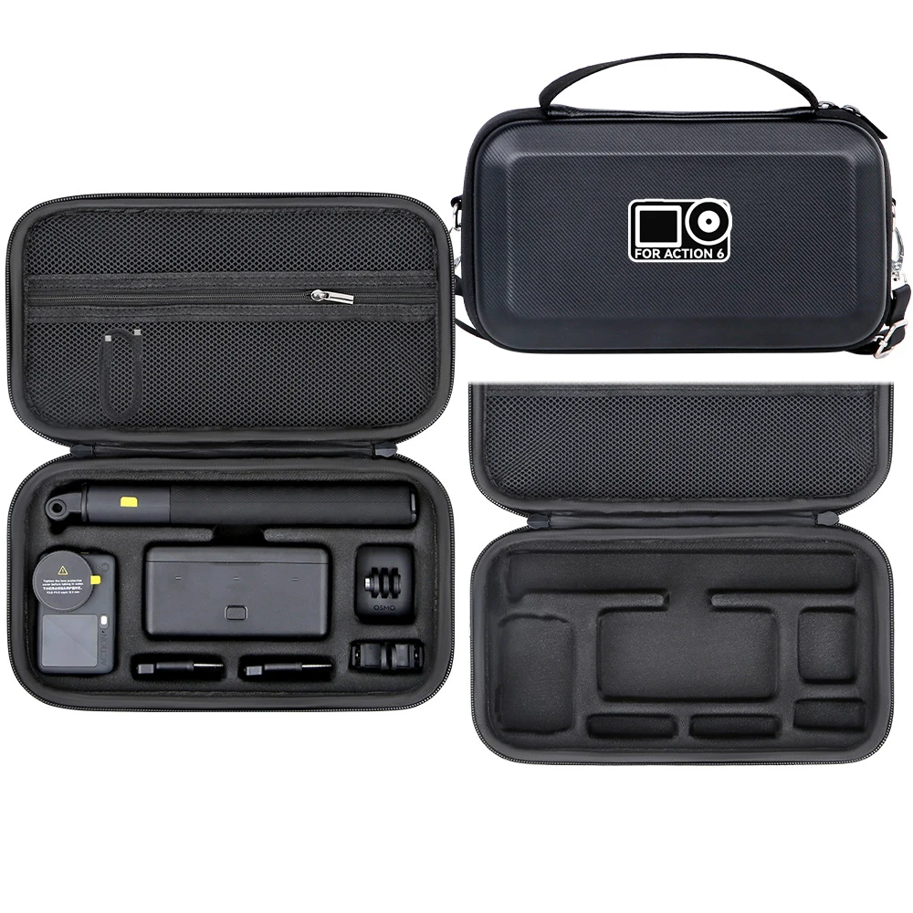 

Carrying Case for DJI Osmo ACTION 6, High-Capacity Shoulder Bag Shockproof Portable Travel Protective Box for ACTION 6 Camera