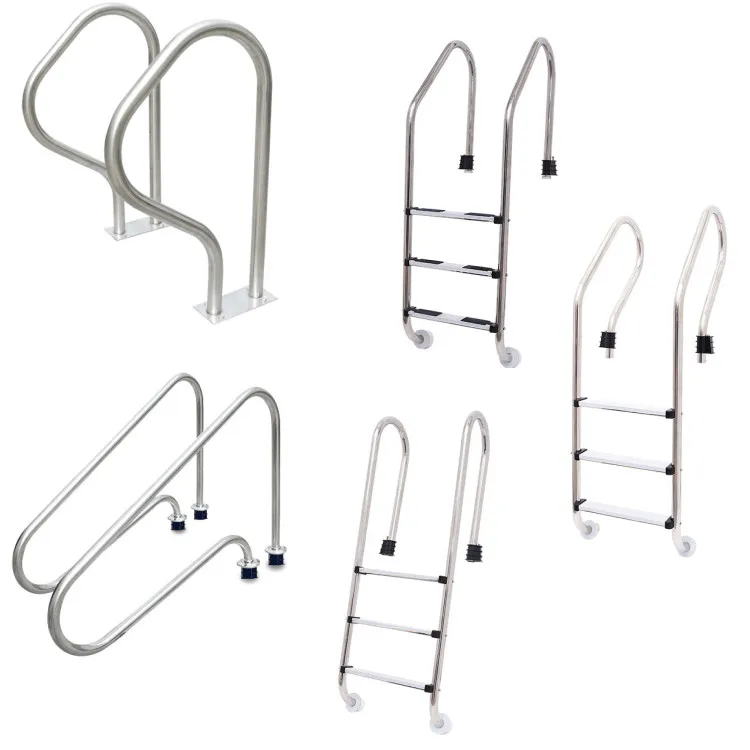 Factory Wholesale Cheap Price Stainless Steel 2-Step Embedded Swimming Pool Ladder