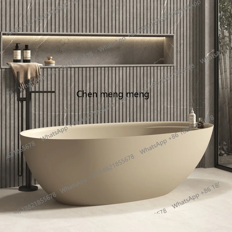 

Artificial stone goose egg bathtub Large apartment Family double hotel B & B couple independent bathtub
