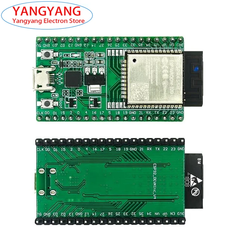 الأخضر الأسود WROVER ESP-WROOM-32D ESP-WROOM-32U ESP32-DevKitC مجلس التنمية وحدة MCU-32 ESP8266 WIFI بلوتوث قام المحفل عقدة جديد