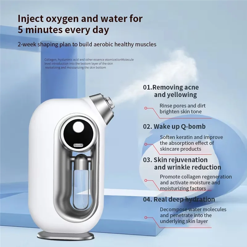 

-ESTR Airbrush Facial Deep Cleaning Atomizer Oxygen Injector Atomizer Air Brush Compressor