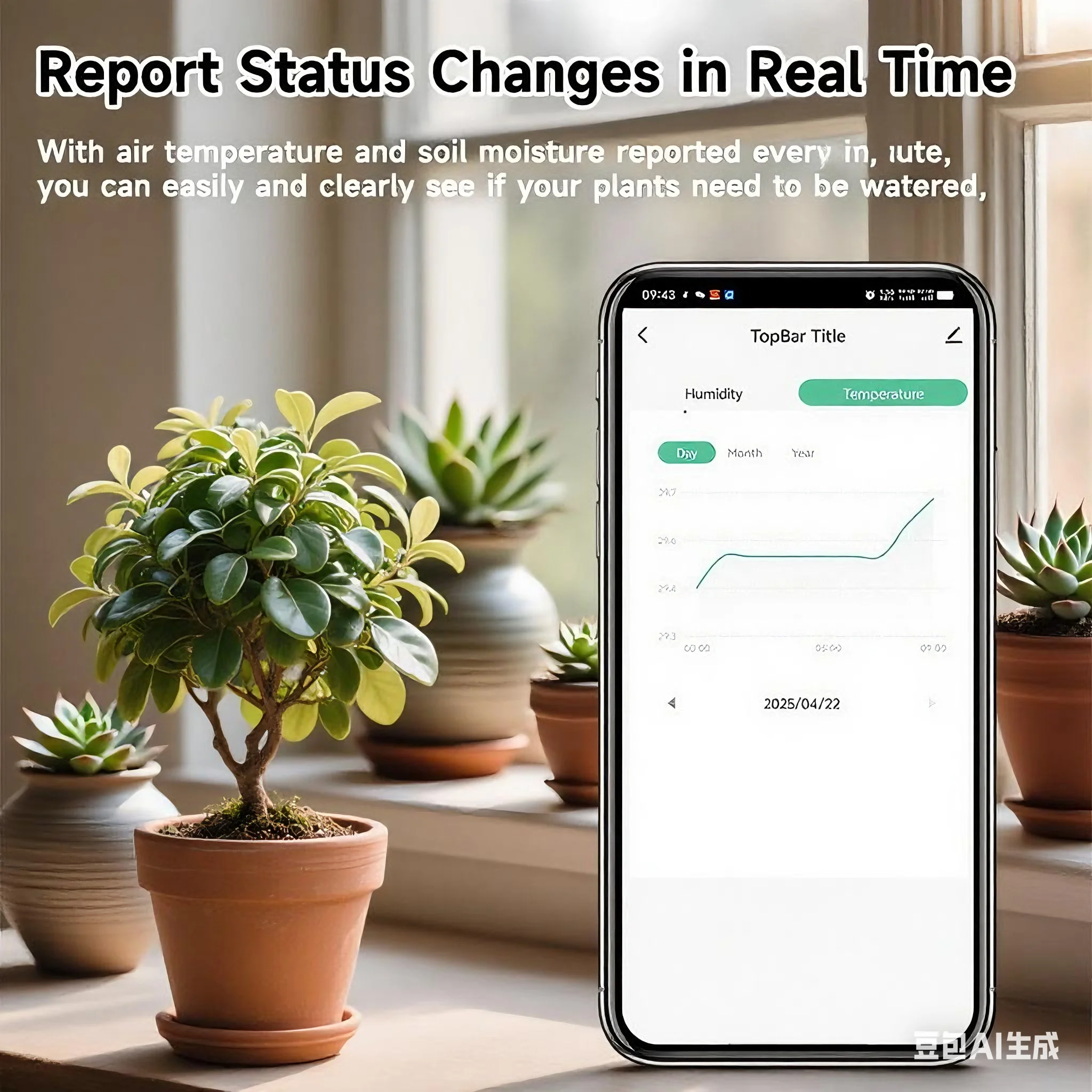 Tuya Smart Home، ZigBee مراقبة رطوبة التربة ودرجة الحرارة، مساعد زراعة الحديقة والعناية بالزهور، سقي الربط عن بعد #3