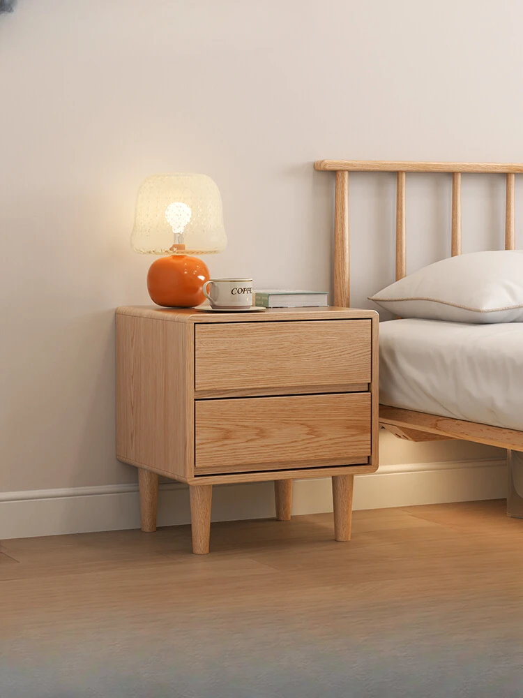 All solid wood bedside table home bedroom simple modern locker log bedside storage cabinet bedside cabinet