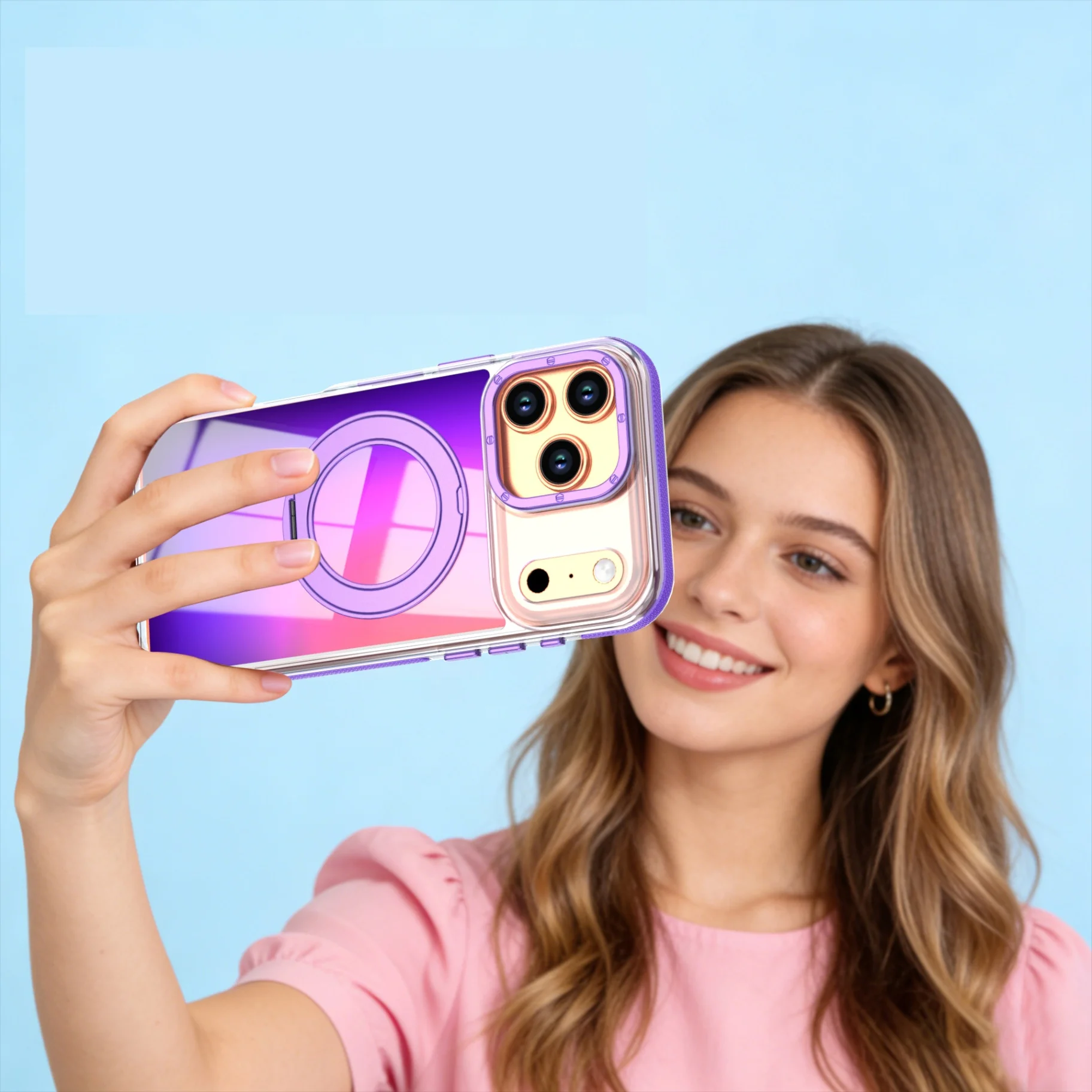 หรูหรา 360 ° เคสกันกระแทกแบบ - Gradient Color Case บทวิจารณ์และราคา