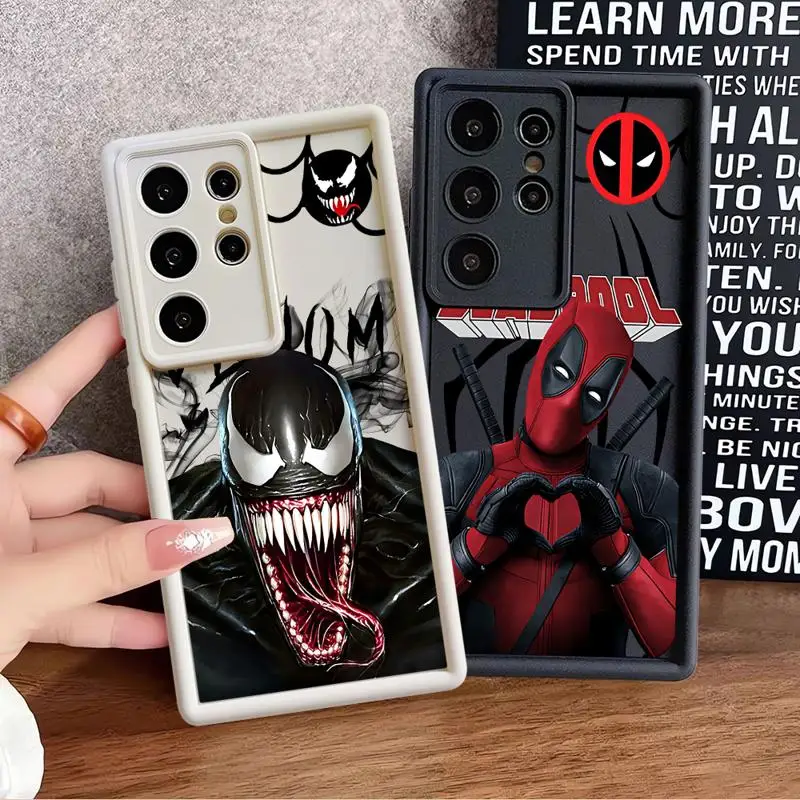 

Fashion Spiderman Deadpools phone case for Samsung Galaxy S24 S22 S21 Ultra A13 cases S20 FE S23 S24plus S21fe 12C fundas Cover
