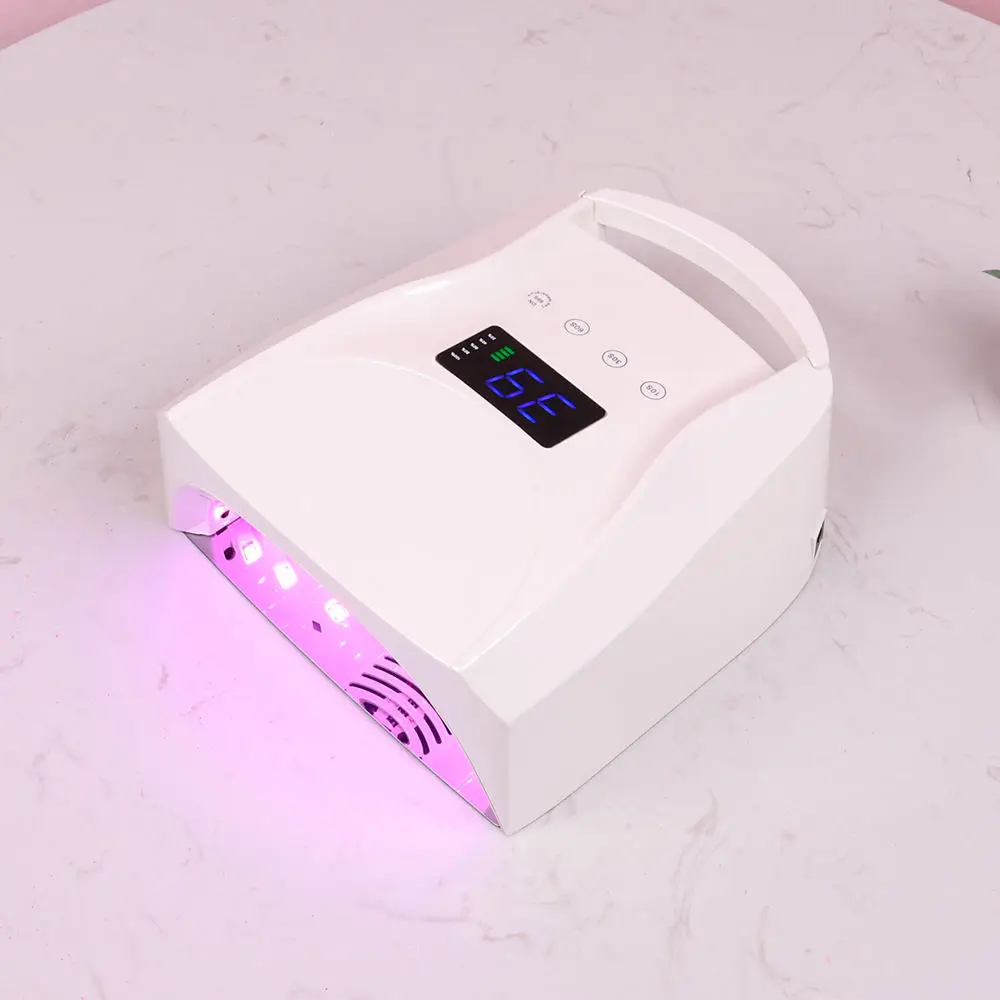 New Manicure  Intelligent Induction Dual Light Source  96W High Power Rechargeable Uv Led Nail Lamp Dryer