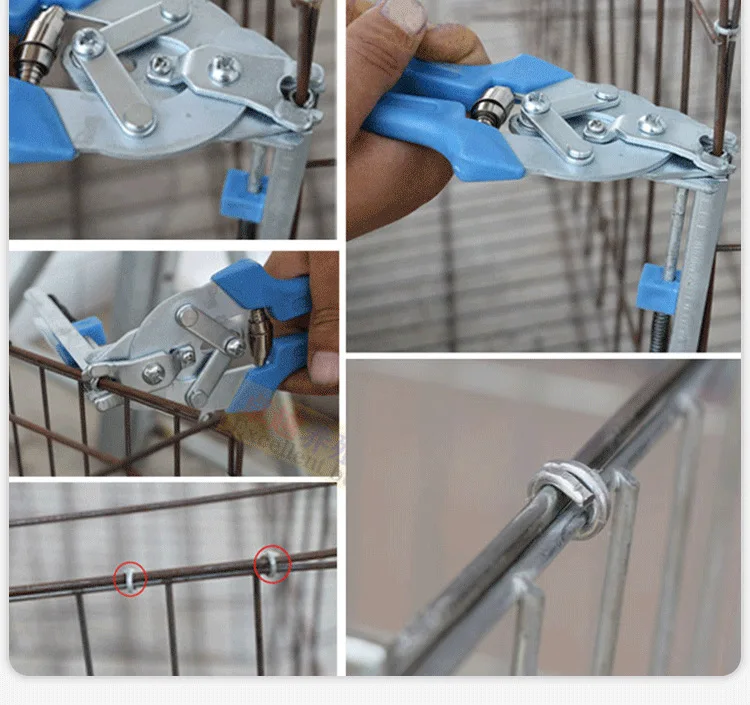 Hog-Ring-Zange / 600 Stück M-Clips Klammern für Hühnernetz, Käfigdraht, Zaun, Käfigklemme, Ringzange, manuelle Zaunzange, universell – Detail 9