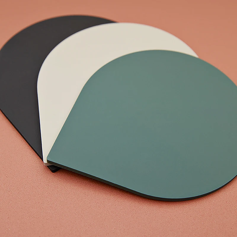 COASTER droplet shaped minimalist multi-color silicone cup and meal mat