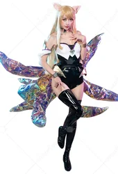Miccostumes Women's Game Pop Star Girls Cosplay Costume Bodysuit with Fox Ears Halloween Cosplay Costumes