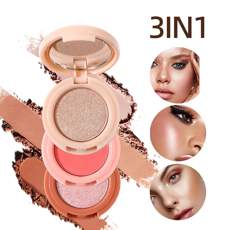 Triad Colors Sandwich Bento Palette Blush Highlighter Eyeshadow Pearlescent Matte Mini Portable Makeup Palette Cosmetics Makeups