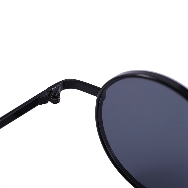 2X Round Sunglasses Brand Design Women Men Sunglasses Luxury Retro Uv400 Eyewear Fashion Shades-Black & Black Gray