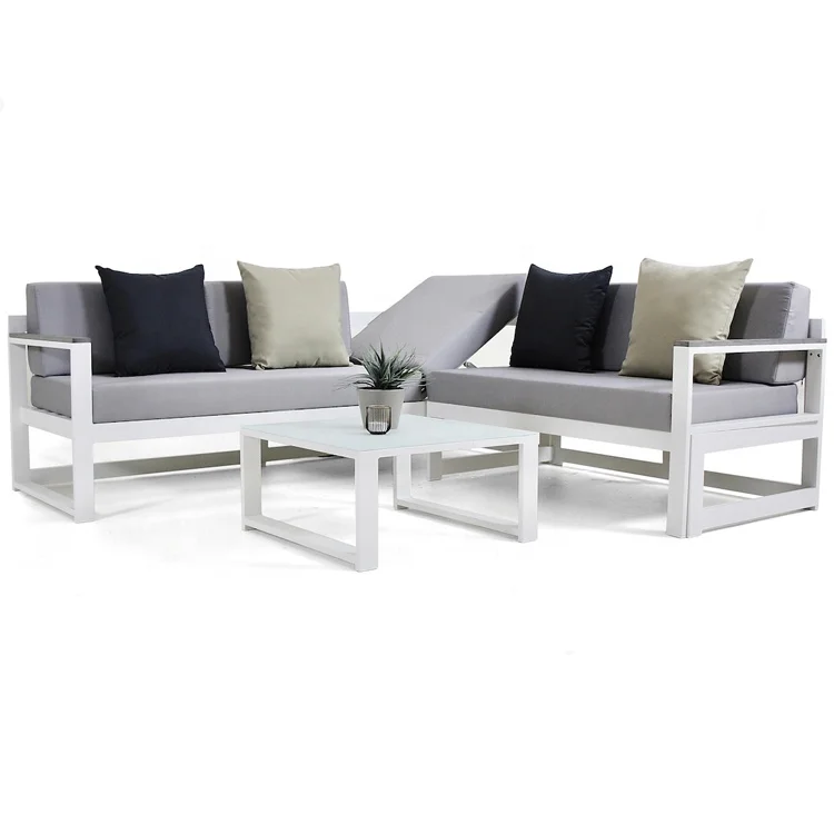 Aluminum Outdoor Chair Garden Rattan Furniture Lounge Set Rope Furniture Set Outdoor