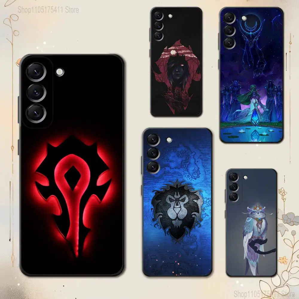 

W-World Of W-Warcraft Cool Phone Case For Samsung Galaxy A 73,72,51,53,52,71,22,5G,Note,J7,8,9 Soft Black Cover