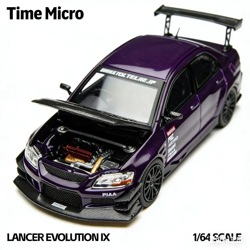 

TM 1:64 Mitsubishi Le Mans EVO IX 9th generation die-cast alloy car model, boys' toy collection decorative item.