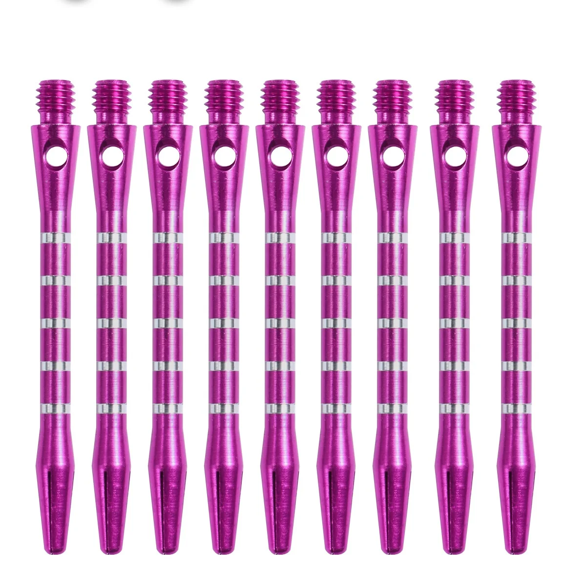 Ejes de aleación de aluminio de 20 piezas, vástagos metálicos de rosca estándar para puntas de acero, accesorios de equilibrio cargados frontales