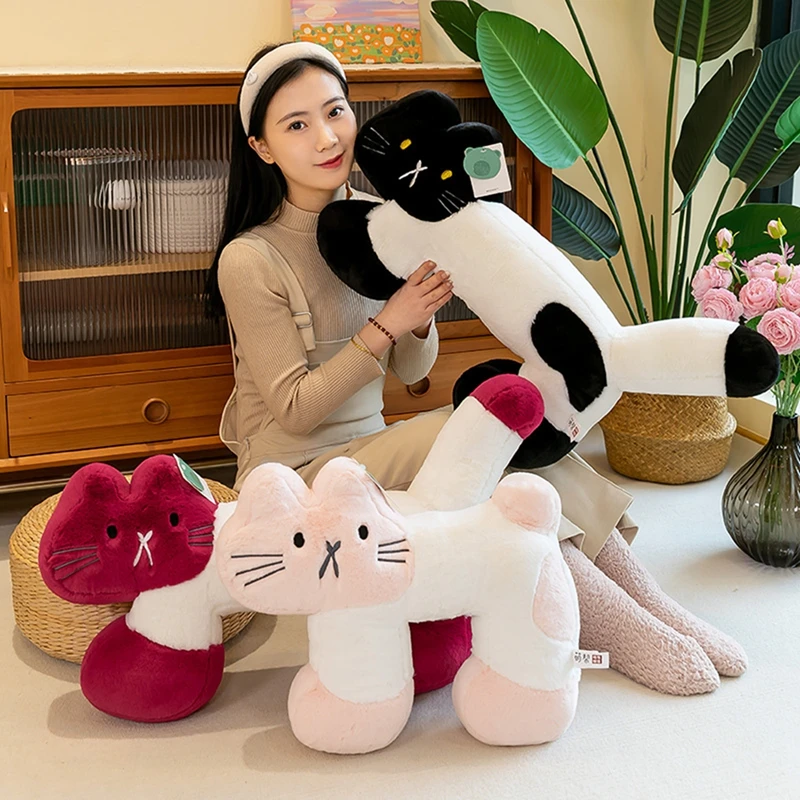 Kawaii Cat Cushion Stuffed Neck Pillows Cute Decorative Cat Cushions Cartoon Sofa Office Neck Rest Cushion Home Decor쿠션