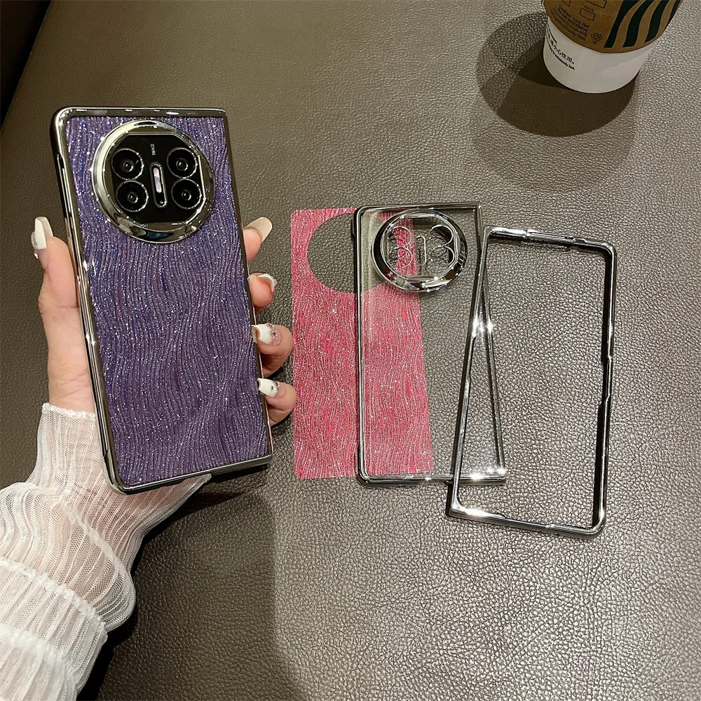 Plating Colorful Cardboard Phone Case For HuaWei Mate X5 PC Hard Shell Protective Transparent Cover