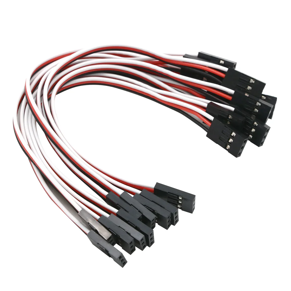 100pcs/lot 10CM 15CM 20CM 30CM Male to Male JR Plug Servo Extension Lead Wire Cable 100mm for RC Plane Quadcopter