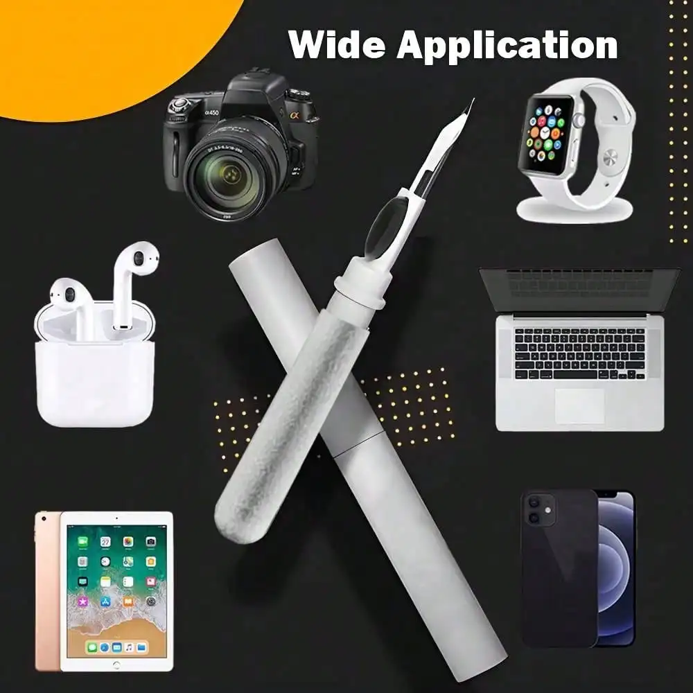 3 In 1 Headphone Cleaning Kit With High Density Brush Multifunctional Essential Cleaner Tool For Wireless Earbuds Phone Charging Ports Keyboards and Small Electronics Gaps