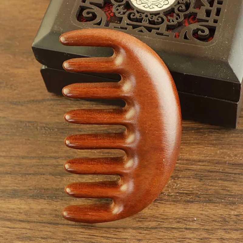 Sisir Pijat Kayu Cendana Sisir Kulit Kepala Meridian Kepala Perawatan Pengikis Leher Bahu Mata Wajah Sisir Gigi Lebar Anti-statis