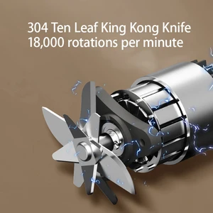 Elektrischer tragbarer Mixer, Obstmischer, wiederaufladbare USB, Smoothie -Richter, Cup -Squeeze, Safthersteller, 10 Klingen, 350 ml, 3000mah 10 Hauptverkauf Orangensaft -Extraktor - №8