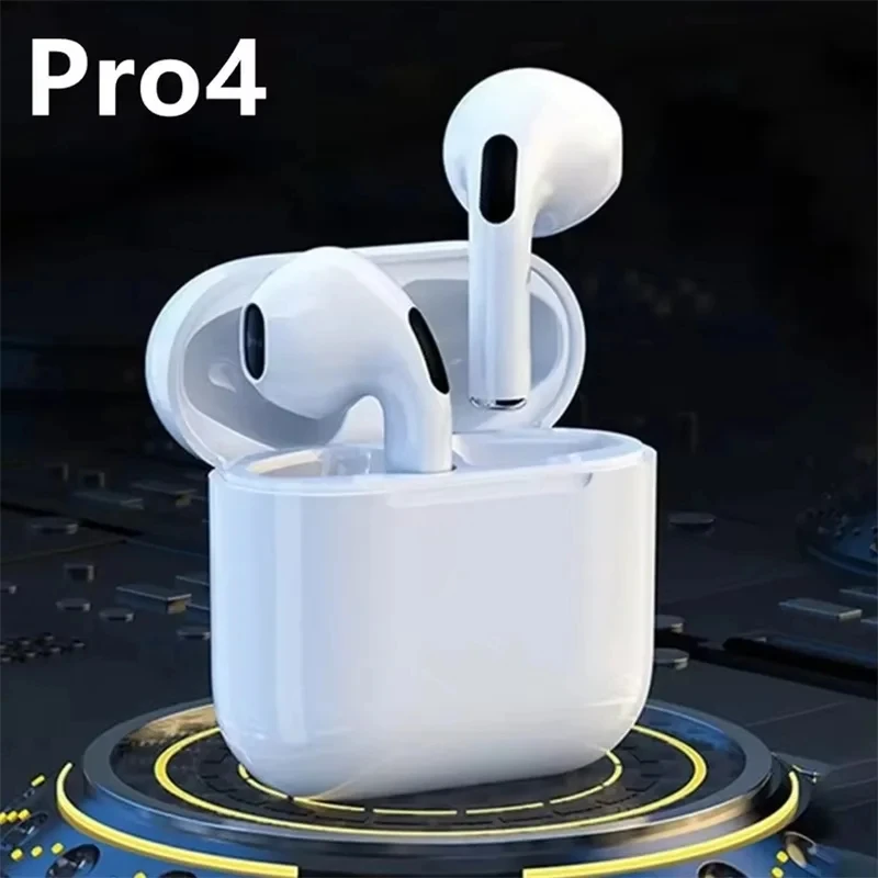 Pro4 TWS Bluetooth Earphone 9D Stereo Wireless Headphone In-Ear HiFi Earbud HandsFree Headset With Microphone For Smartphone