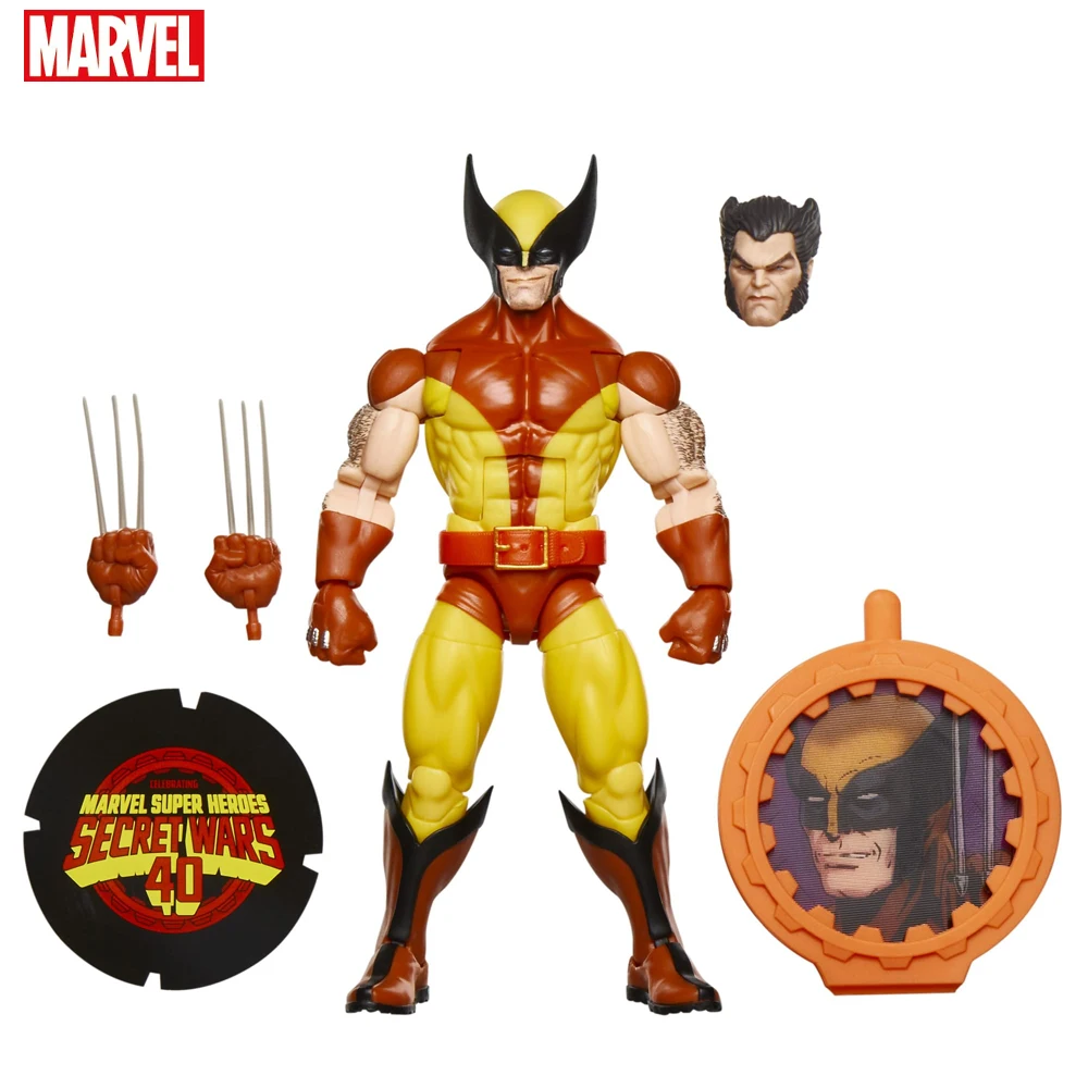 

Marvel Legends Series Wolverine, X-Men Retro Comics Secret Wars Collectible 6 Inch Action Figure with Shield