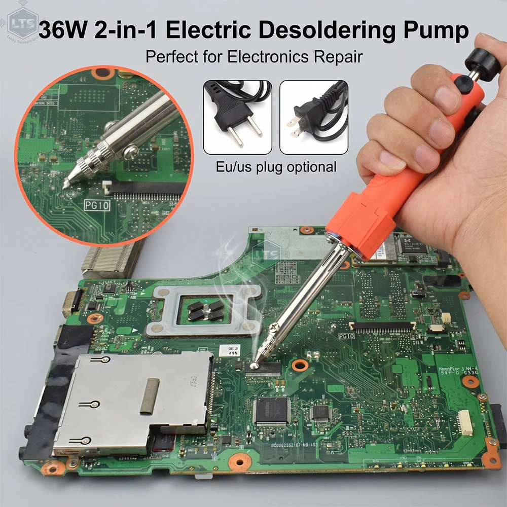Electric Vacuum Solder Sucker Welding Desoldering Pump/Soldering IronRemoval Solder Iron Pen Electric Heating Tin Suction Device