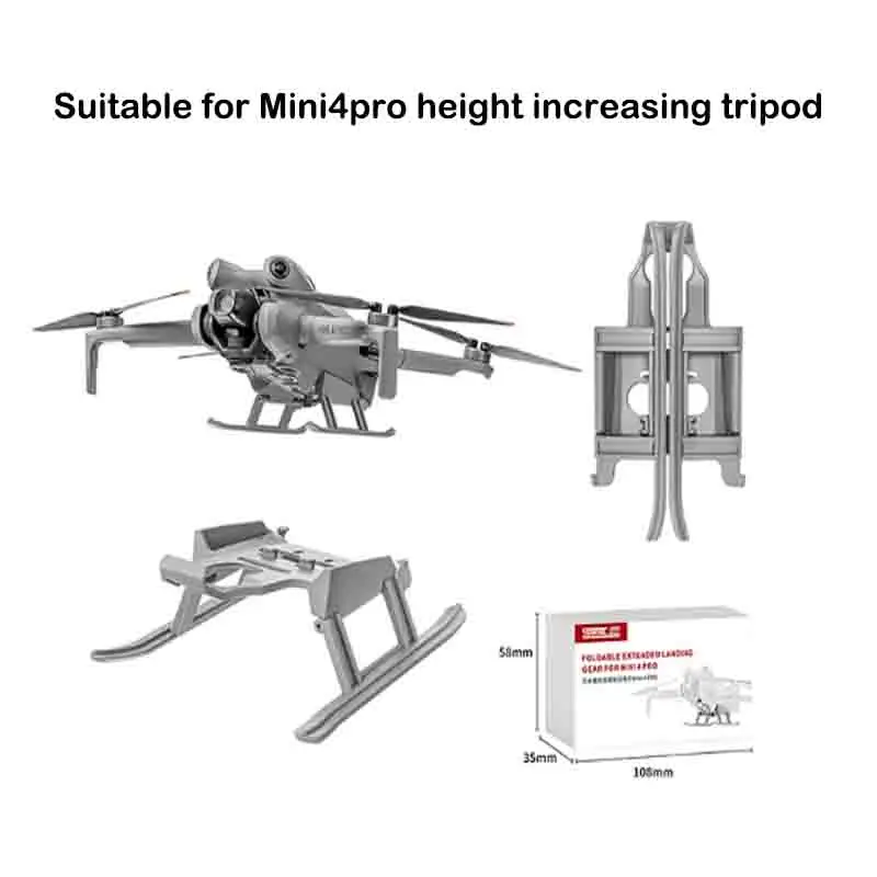 Support de train d'atterrissage pliable, Anti-chute, Anti-saleté, surélevé, pour DJI Mini 4 Pro STARTRC