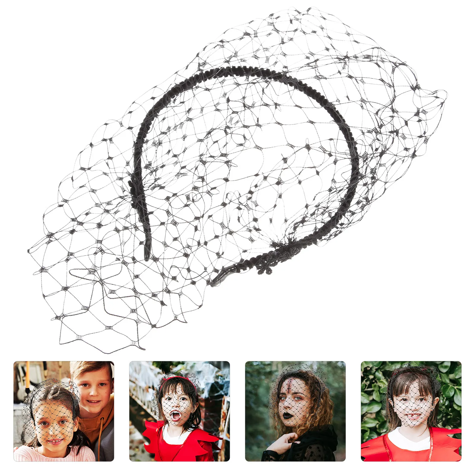 

Black Vintage Veil Hair Hoop Mesh Headdress for Women Simple Elegant Lightweight Comfortable Club Party Special Day Gift Idea