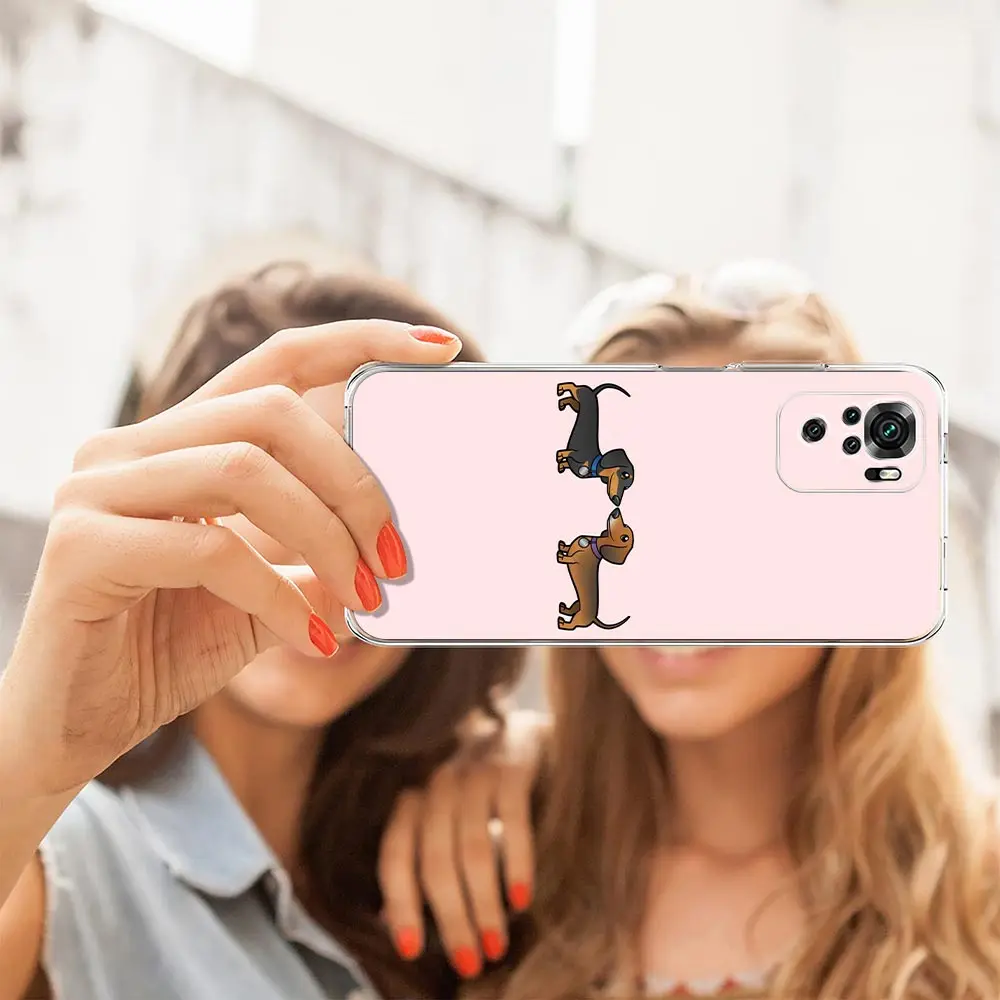 Dachshund Sausage Dog Phone Case For Xiaomi Redmi Note 13 12 5G 9S 9 8 10 11 Pro 4G 9T 13C 12C 10C 9C 9A 7 Clear Silicone Cover