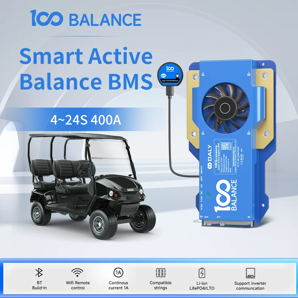 Daly 100 BALANCE bms 4-24S 250-300A WIFI built in bt smart Active Balance BMS 4-8s 8-17S 1A BT BMS bms Lifepo4 NMC Li-Ion