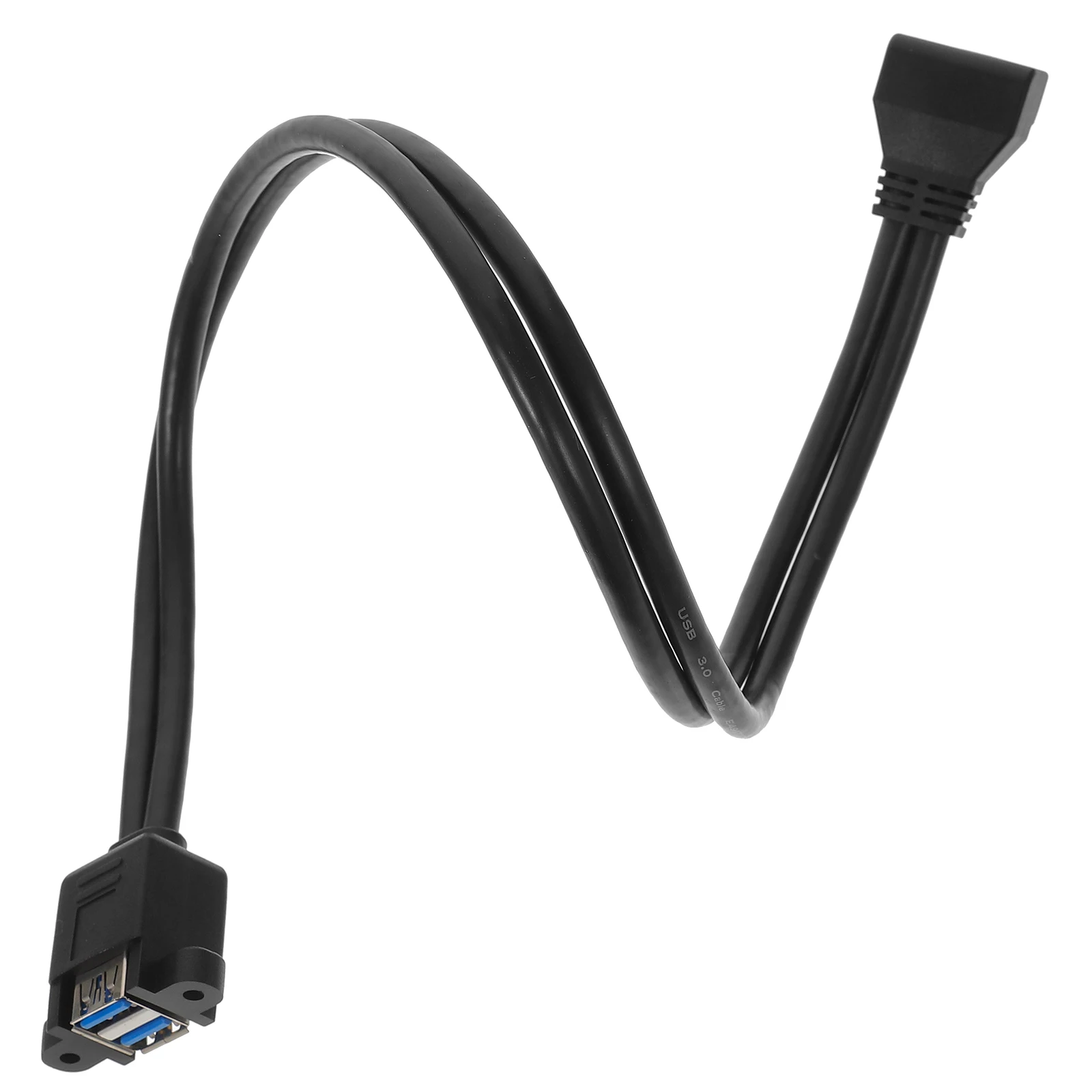 

1Set USB Transfer Cable Motherboard Panel Mount Extension Dual USB 3.0 Header Adapter with Screw-Fixed Ears Header Adapter Cable
