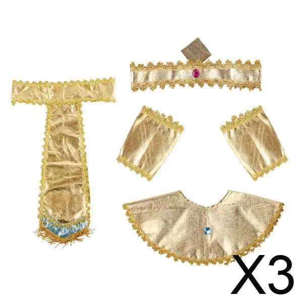 مجموعة أزياء غطاء الرأس المصري من مادة القماش دعائم تنكرية لحفلات الهالوين #1