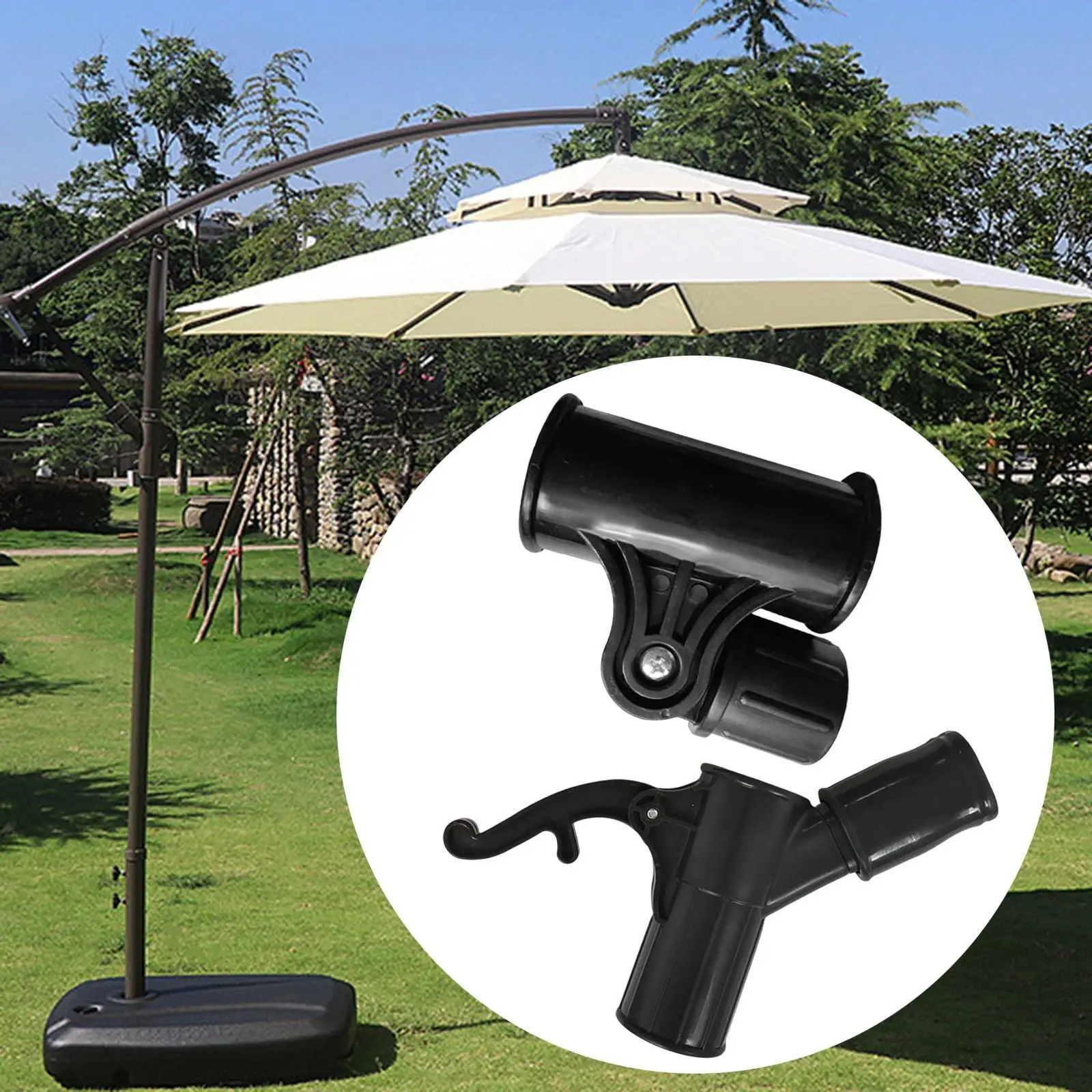 Parasol Holder Steering Bracket Space Saving Easy Install Umbrella Stand for Terrace Balcony Garden