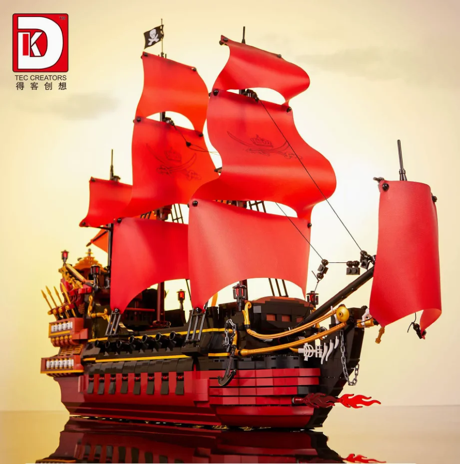 3694PCS Classic Corsair series DK6002 Queen Anne's Revenge war ship blocks assembled toy model building blocks set adults