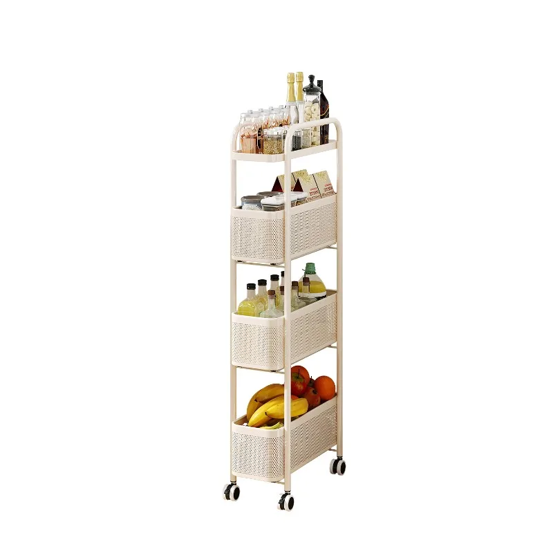 Seam rack Narrow multi-layer pull-out floor rack
