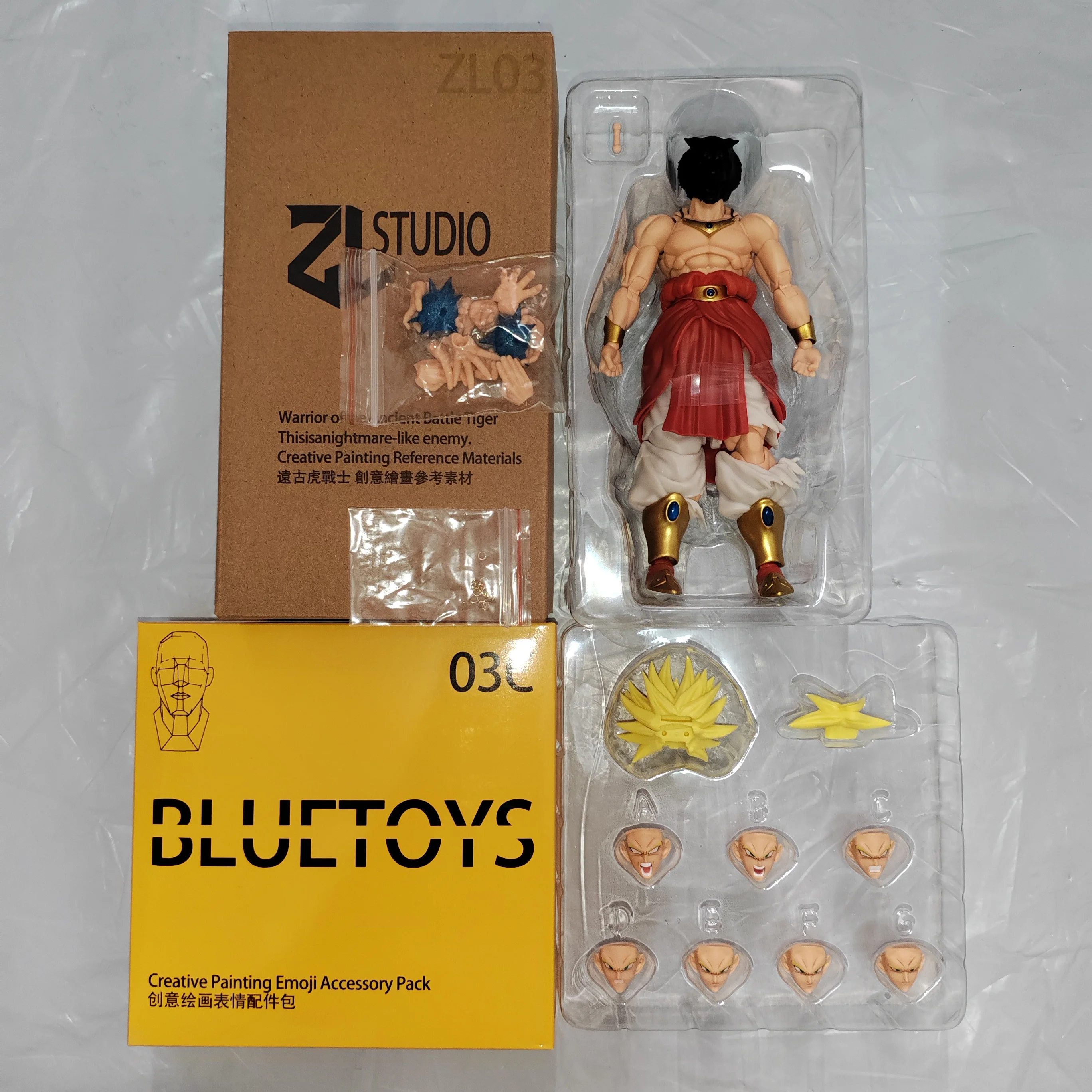 [In Stock] ZL STUDIO Dragon Ball Z SHF ZL Broly {Ancient Tiger Warrior: Nightmare Rival} Basic Form Broly 1/12 Action Figure view 4