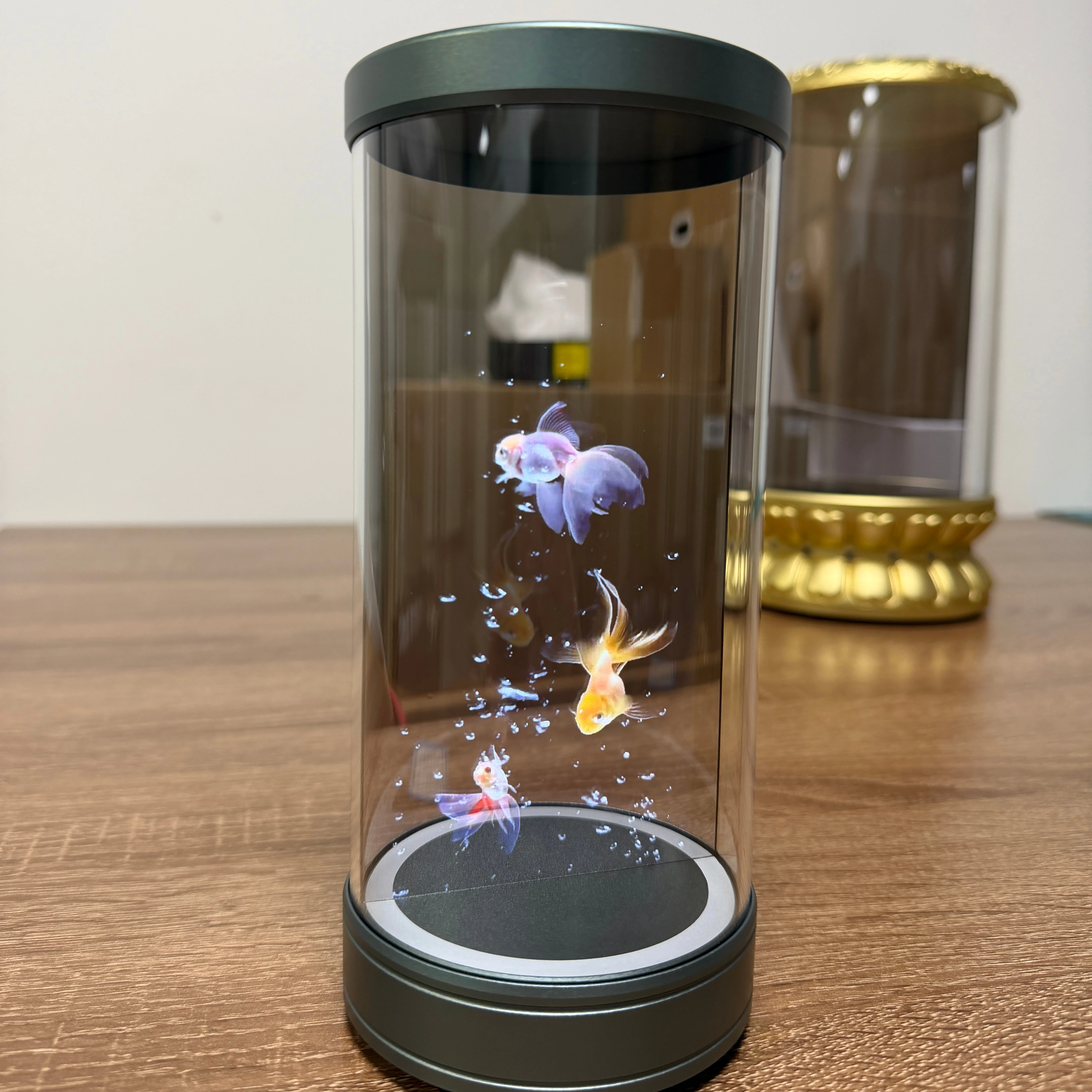 Portable 3D Hologram Display Transparent Screen Showcase 3D Cylinder Mini 5inch Holo Tube