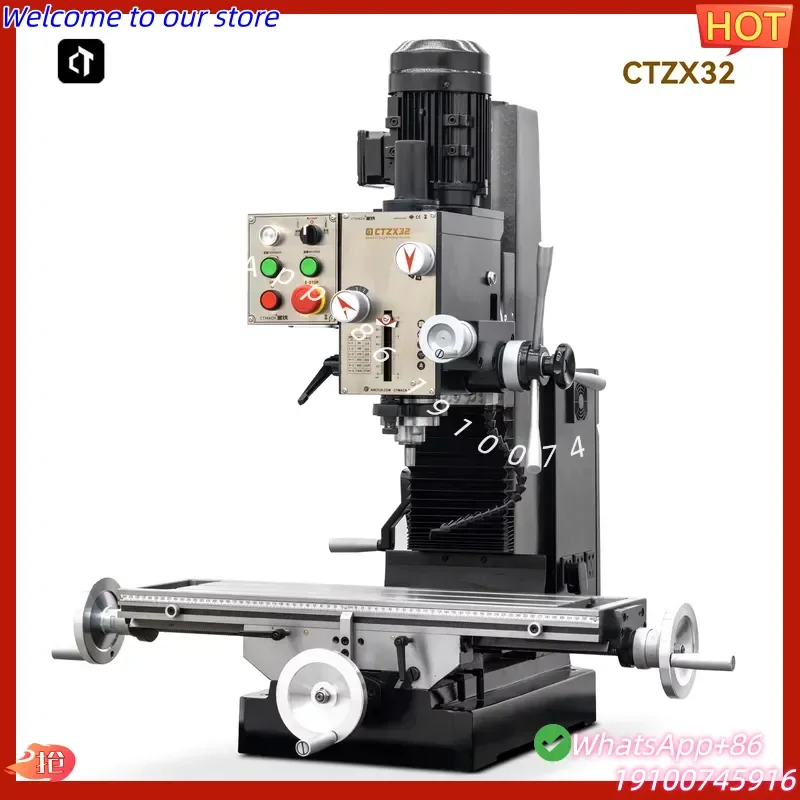 2026 CTMACH CTZX32 Small Household Desktop Milling Machine 220V/380V Drilling Tapping Three-Phase Frequency Conversion Manual