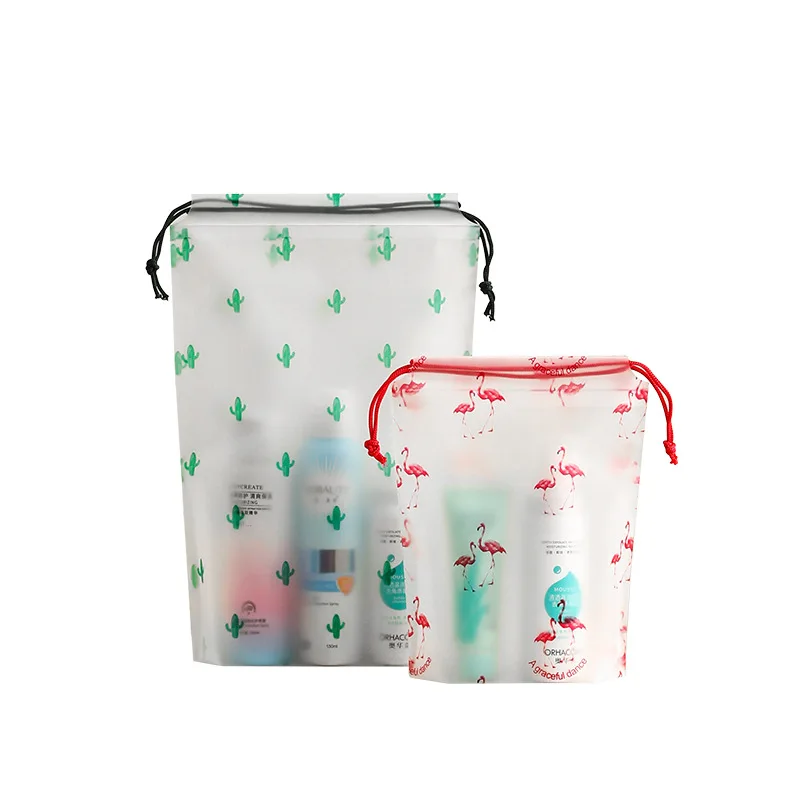 Storage Bags for Travel Plastic Transparent Carriage Bag for Shoes with Drawstring for Cosmetic storage Cute